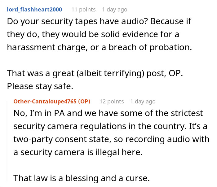 Discussion about security camera regulations and legal issues, highlighting a woman's clever escape from a delusional client. Discussion about security camera regulations and legal issues, highlighting a woman's clever escape from a delusional client.