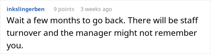 Comment on restaurant employee accused of stealing tips, suggesting waiting for staff turnover before returning. Comment on restaurant employee accused of stealing tips, suggesting waiting for staff turnover before returning.