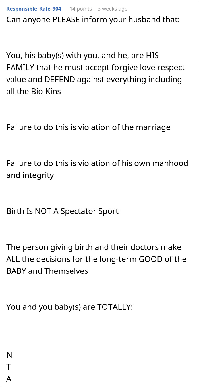 Text about keeping pregnancy news private from overbearing mother-in-law for husband's attention. Text about keeping pregnancy news private from overbearing mother-in-law for husband's attention.