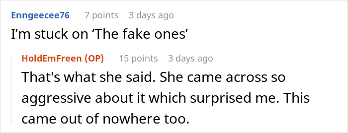 Reddit user comments discussing family dynamics and exclusion. Reddit user comments discussing family dynamics and exclusion.