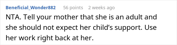 Reddit comment discussing keeping money from parents' apartment share. Reddit comment discussing keeping money from parents' apartment share.