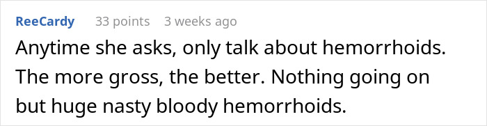 Reddit comment suggesting focusing on hemorrhoids as a distraction from pregnancy news. Reddit comment suggesting focusing on hemorrhoids as a distraction from pregnancy news.