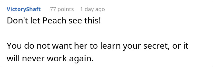 Comment discussing a secret related to a vacation spot being stolen. Comment discussing a secret related to a vacation spot being stolen.