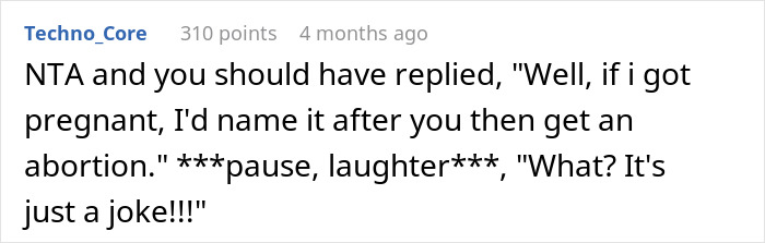 Reddit comment reacting to mother-in-law jokes about birth control and wanting grandchildren. Reddit comment reacting to mother-in-law jokes about birth control and wanting grandchildren.