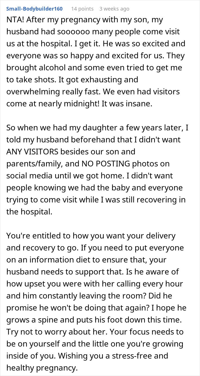 Text post discussing pregnancy privacy, focusing on managing overbearing family dynamics for a stress-free experience. Text post discussing pregnancy privacy, focusing on managing overbearing family dynamics for a stress-free experience.