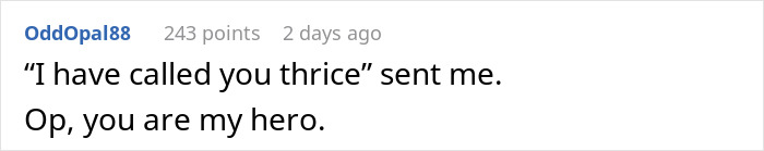 Comment referencing MIL cancels son's honeymoon story, expressing admiration for OP. Comment referencing MIL cancels son's honeymoon story, expressing admiration for OP.