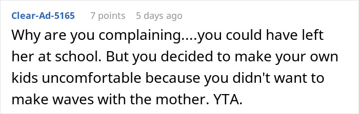 Comment criticizing a mom's decision on babysitting assumptions related to play dates. Comment criticizing a mom's decision on babysitting assumptions related to play dates.