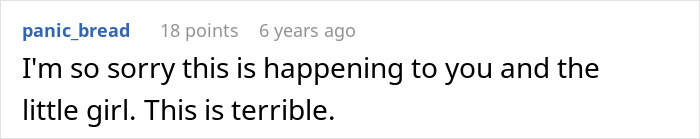 Reddit comment expressing sympathy about a woman asking a friend to babysit her daughter before disappearing. Reddit comment expressing sympathy about a woman asking a friend to babysit her daughter before disappearing.