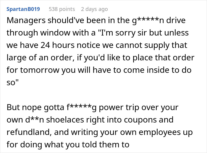 Reddit comment about break policy and chaos in the workplace, highlighting management issues. Reddit comment about break policy and chaos in the workplace, highlighting management issues.