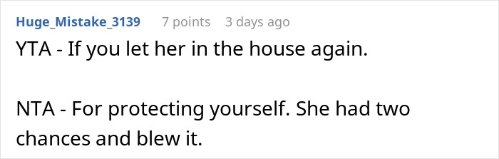 Comment with opinions on family bag search and trust issues. Comment with opinions on family bag search and trust issues.