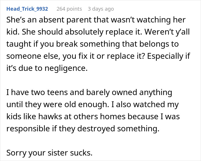 Parenting advice shared online regarding family drama and responsibility. Parenting advice shared online regarding family drama and responsibility.