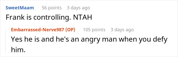 Reddit comments about a controlling stepdad and the mom’s reaction. Reddit comments about a controlling stepdad and the mom’s reaction.