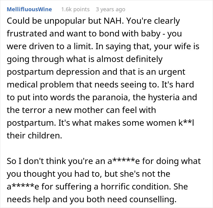 Text discusses challenges in a newborn's bedroom when a wife is away. Text discusses challenges in a newborn's bedroom when a wife is away.