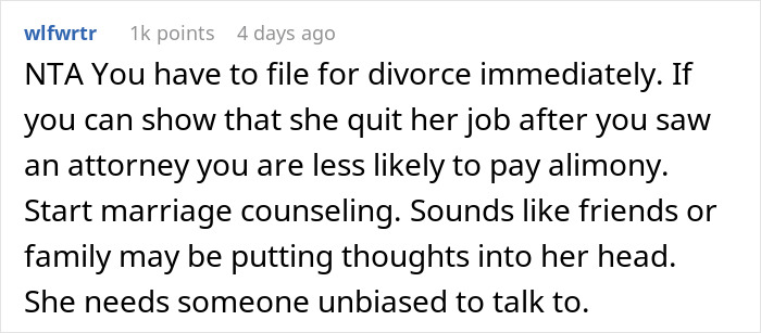 Comment discussing divorce advice related to sharing lotto winnings with wife. Comment discussing divorce advice related to sharing lotto winnings with wife.