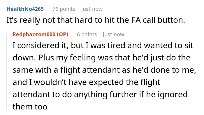 Comment exchange about swapping airplane seats after a window seat is taken. Comment exchange about swapping airplane seats after a window seat is taken.