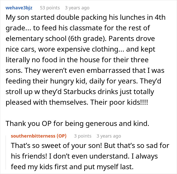 Mom suspects something's wrong at daughter's friend's home, learns they lack food despite wealthy parents. Mom suspects something's wrong at daughter's friend's home, learns they lack food despite wealthy parents.