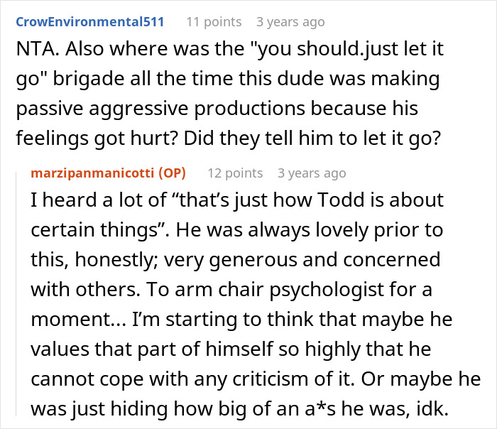 Reddit comments discussing conflict over a "gluten-free" meal between friends. Reddit comments discussing conflict over a "gluten-free" meal between friends.