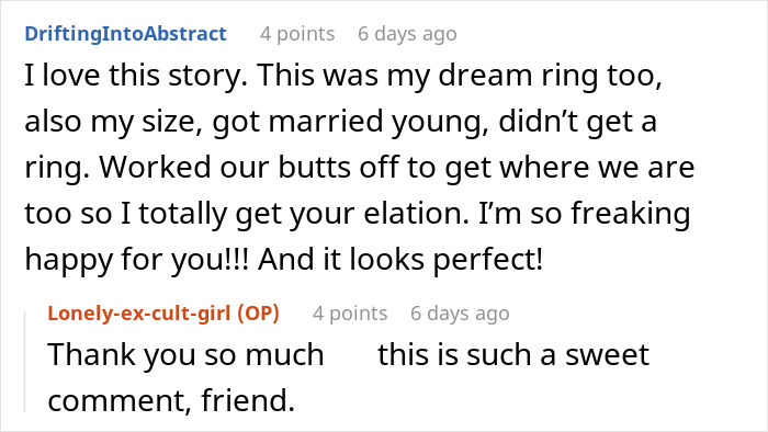 Reddit conversation about a millionaire neighbor’s fiancée giving a pricey $400 ring to a lady wanting something different. Reddit conversation about a millionaire neighbor’s fiancée giving a pricey $400 ring to a lady wanting something different.