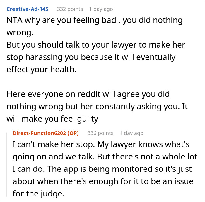 Comment exchange about a dad's dilemma over supporting a child born from an affair, with legal and emotional advice shared. Comment exchange about a dad's dilemma over supporting a child born from an affair, with legal and emotional advice shared.