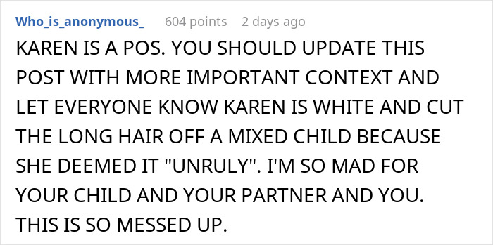 Text about MIL cutting child's unruly hair without permission, leading to babysitting ban. Text about MIL cutting child's unruly hair without permission, leading to babysitting ban.