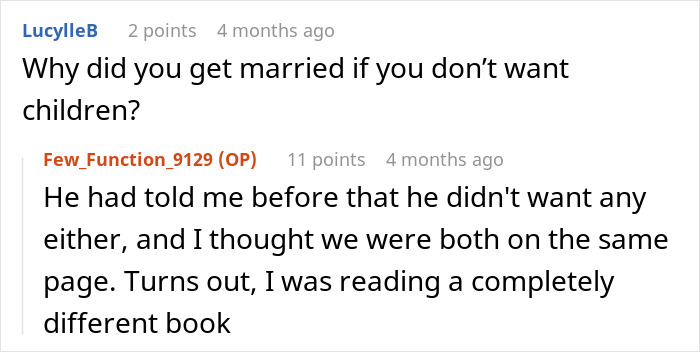 Conversation about marriage and differing views on having children. Conversation about marriage and differing views on having children.