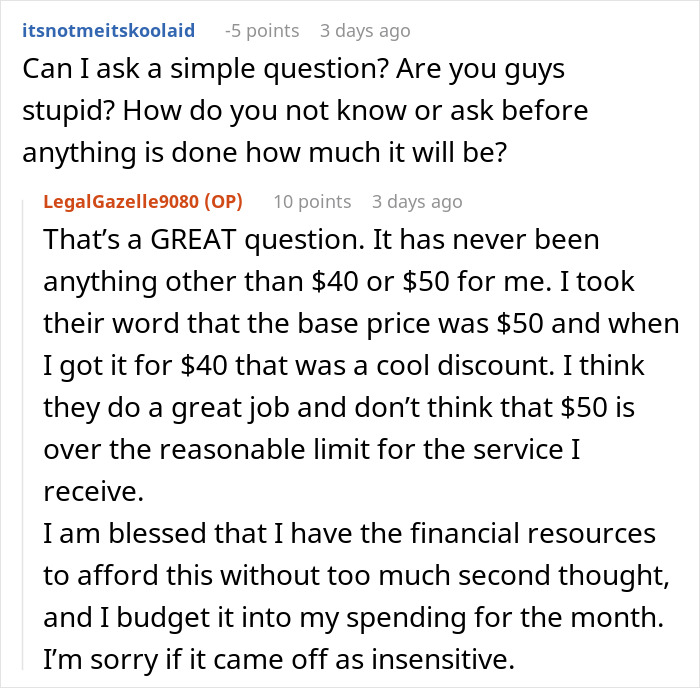 Discussion about nail salon prices causes disagreement among customers. Discussion about nail salon prices causes disagreement among customers.
