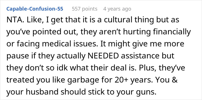 Reddit comment discussing a DIL refusing care for a MIL after years of mistreatment. Reddit comment discussing a DIL refusing care for a MIL after years of mistreatment.