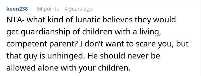 Reddit comment discussing a spiteful accusation involving CPS and guardianship issues. Reddit comment discussing a spiteful accusation involving CPS and guardianship issues.