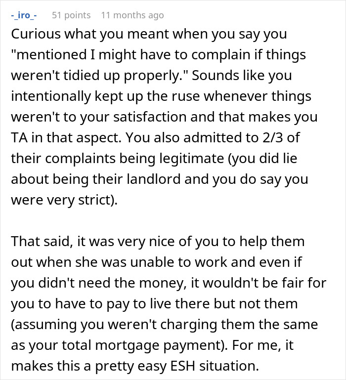 Text about keeping landlord status hidden from roommates and strictness in enforcing rules. Text about keeping landlord status hidden from roommates and strictness in enforcing rules.