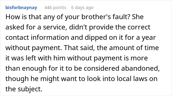 Reddit comment discussing a student's laptop, abandoned for 9 months, being sold legally. Reddit comment discussing a student's laptop, abandoned for 9 months, being sold legally.