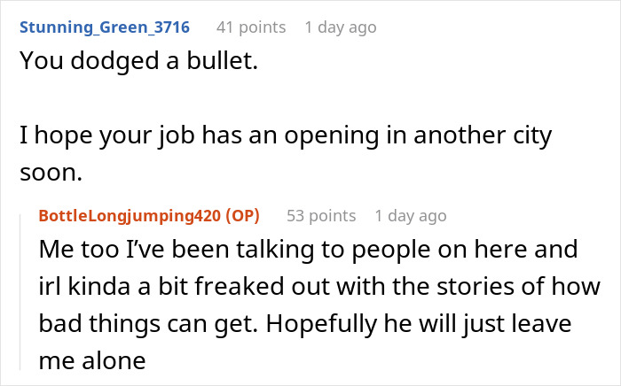 Comments discussing a woman leaving her ex and hoping for new opportunities after the breakup. Comments discussing a woman leaving her ex and hoping for new opportunities after the breakup.