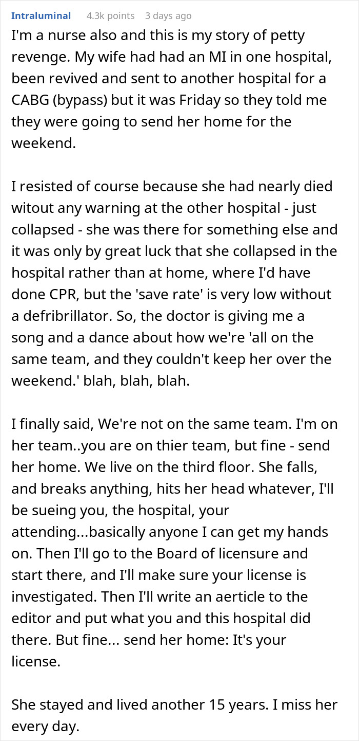 Nurse defends suffering patient as doctor is oblivious until furious wife intervenes. Nurse defends suffering patient as doctor is oblivious until furious wife intervenes.