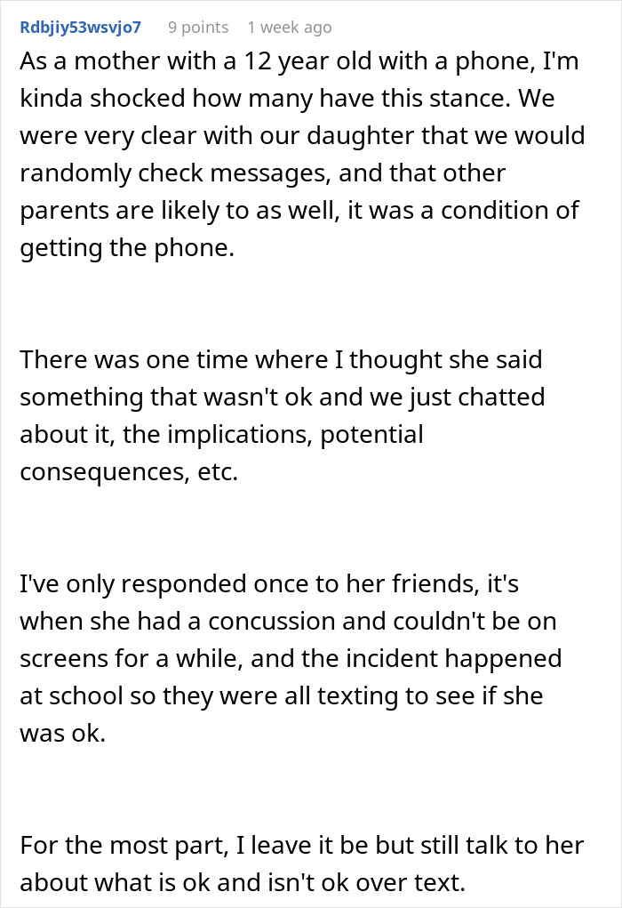 Mother discusses checking daughter's phone for safety after teen incident. Mother discusses checking daughter's phone for safety after teen incident.