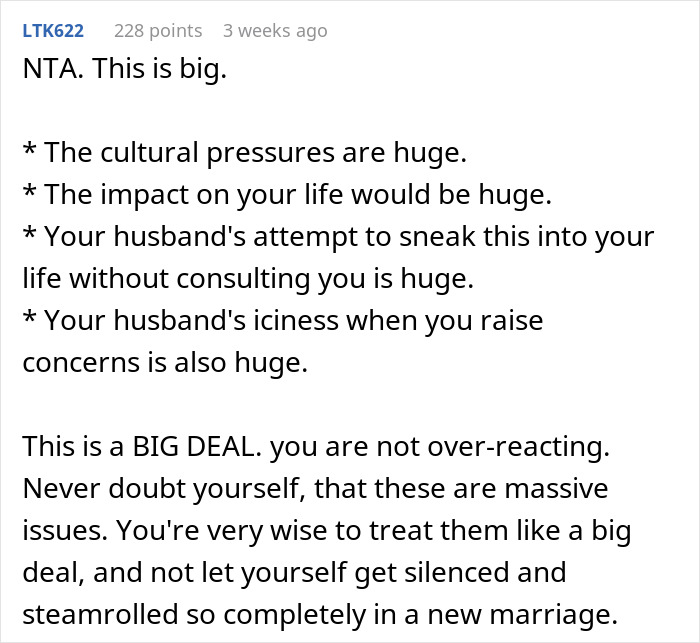 Comment discussing staying with son for 2 years, mentioning cultural pressures, life impact, and marriage challenges. Comment discussing staying with son for 2 years, mentioning cultural pressures, life impact, and marriage challenges.