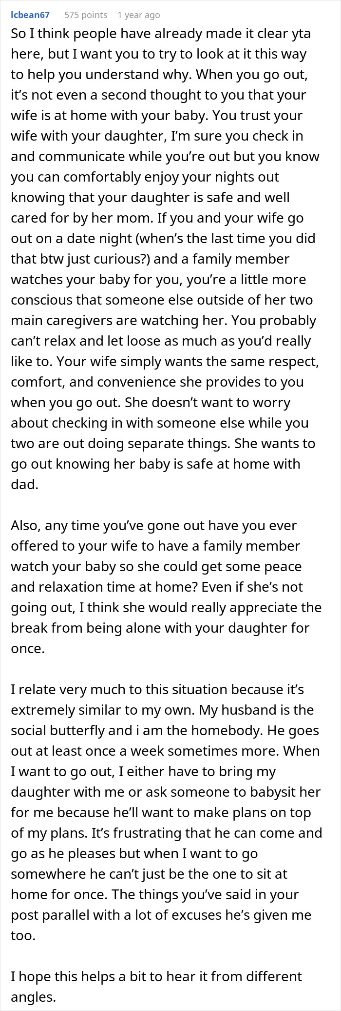 Man Refuses To Watch Daughter On Wife’s Night Out: “A Form Of Punishment” Man Refuses To Watch Daughter On Wife’s Night Out: “A Form Of Punishment”