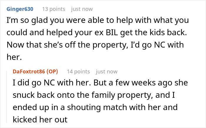 Text exchange discussing custody and family property issues. Text exchange discussing custody and family property issues.