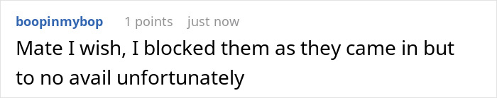 A Reddit comment discussing blocking spam calls without success. A Reddit comment discussing blocking spam calls without success.