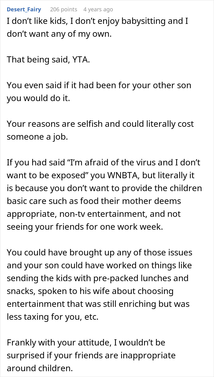 “[Am I The Jerk] For Refusing To Babysit My Grandchildren And Potentially Costing DIL A Job?”