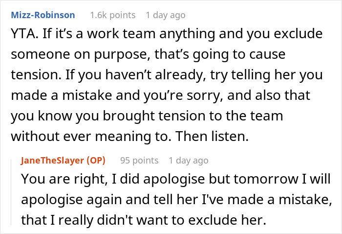 Discussion on exclusion from BBQ due to diet, with advice on apologizing to excluded coworker. Discussion on exclusion from BBQ due to diet, with advice on apologizing to excluded coworker.