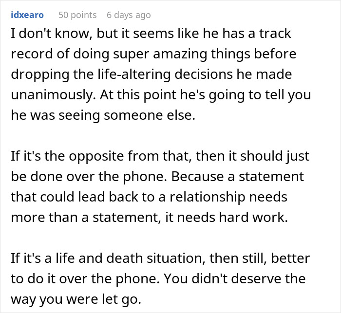 Text discussing a breakup and relationship advice after nine years. Text discussing a breakup and relationship advice after nine years.