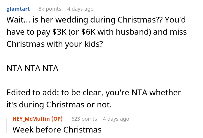 Woman chooses affordable getaway with husband over friend’s expensive wedding, facing criticism from the bride online.