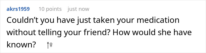 Reddit comment discussing anxiety pills and wedding advice dilemma. Reddit comment discussing anxiety pills and wedding advice dilemma.