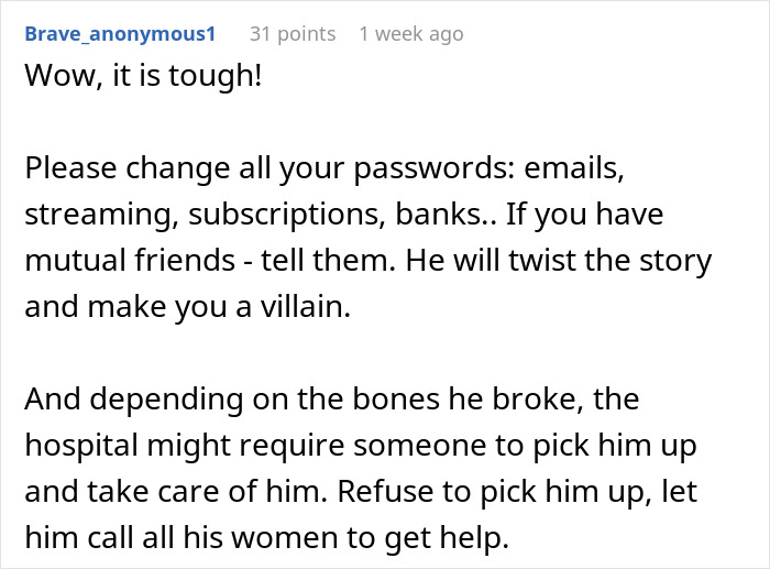 Online advice about changing passwords after checking boyfriend's phone. Online advice about changing passwords after checking boyfriend's phone.
