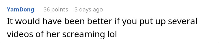 Comment suggesting videos of an event manager harassing teammates would have been better, with humorous tone. Comment suggesting videos of an event manager harassing teammates would have been better, with humorous tone.