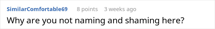 Comment questioning lack of naming employee who allegedly stole tips from an old woman. Comment questioning lack of naming employee who allegedly stole tips from an old woman.