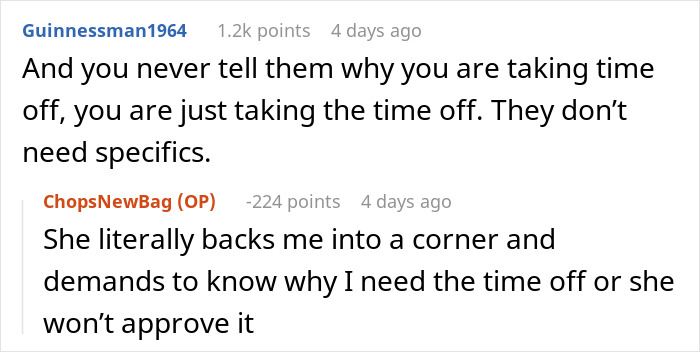 Discussion about boss canceling doctor’s appointment without consent. Discussion about boss canceling doctor’s appointment without consent.