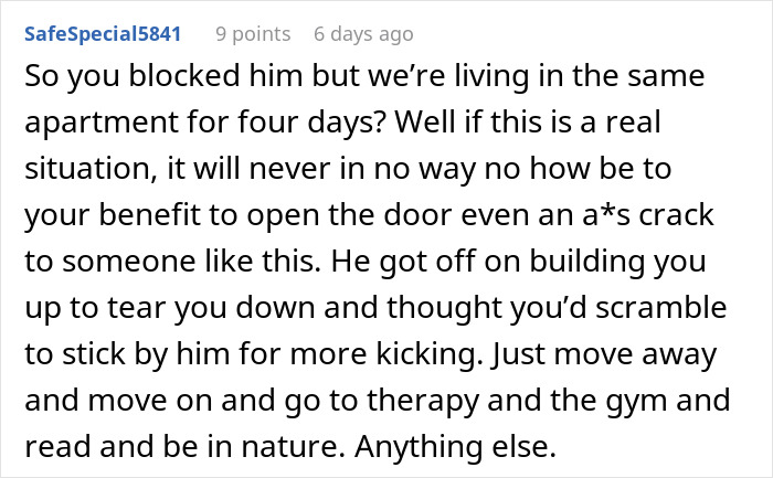 Text screenshot about a woman who got dumped after 9 years, with advice to move on and focus on self-care. Text screenshot about a woman who got dumped after 9 years, with advice to move on and focus on self-care.