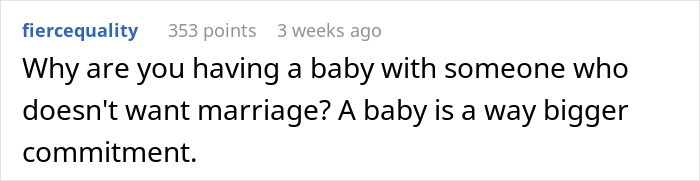 Comment questions choices of man labeling marriage a scam, highlighting commitment. Comment questions choices of man labeling marriage a scam, highlighting commitment.