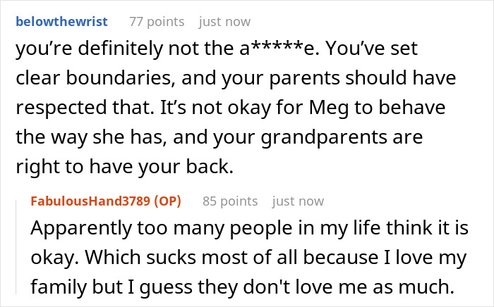Reddit comments discussing teen harassment, emphasizing family boundaries and support against a sister's friend. Reddit comments discussing teen harassment, emphasizing family boundaries and support against a sister's friend.