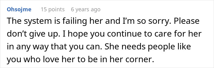 Comment about a system's failure and support in babysitting situation. Comment about a system's failure and support in babysitting situation.
